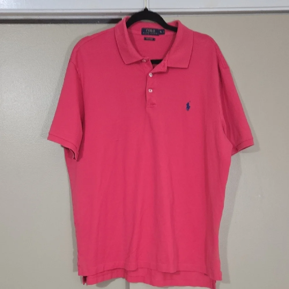 Polo by Ralph Lauren Men's Vibrant Pink Polo Shirt Size XL
